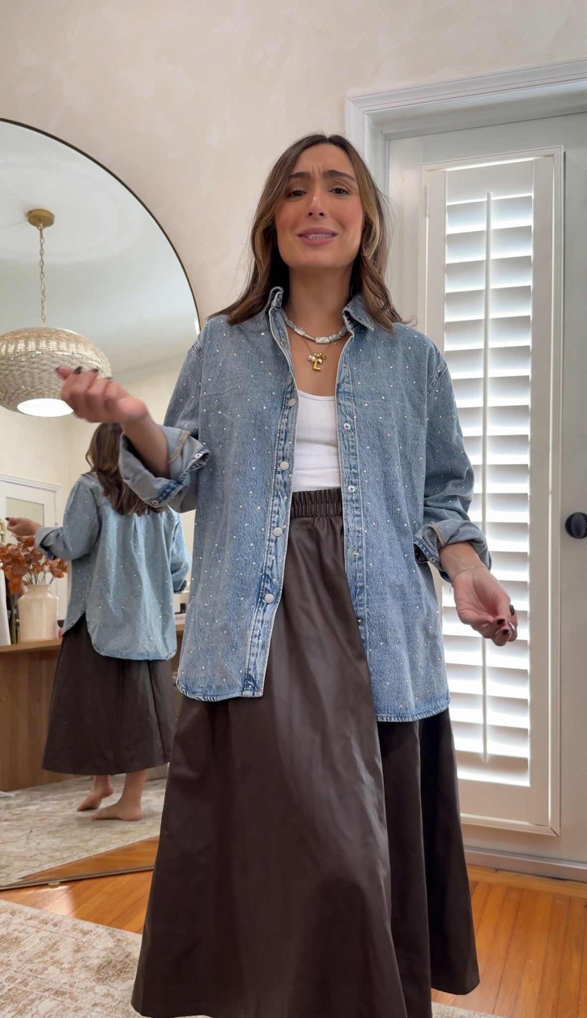 Medium top and xs skirt! 

#LTKPlusSize #LTKFindsUnder50 #LTKFindsUnder100