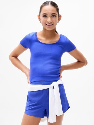 Athleta Girl Rise Above Rib Crop Tee | Athleta | Athleta