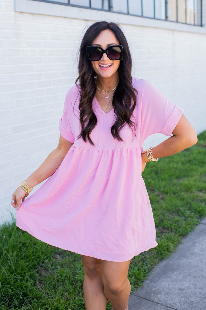 The Parisian Park Baby Pink Dress | Apricot Lane Boutique