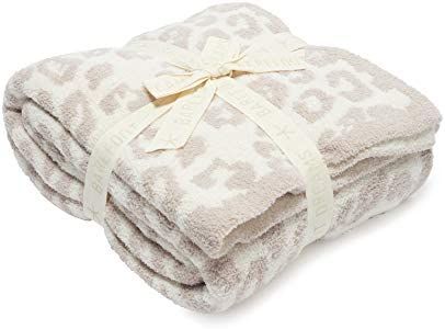 Barefoot Dreams CozyChic Barefoot in The Wild Throw Stone/Cream One Size | Amazon (US)