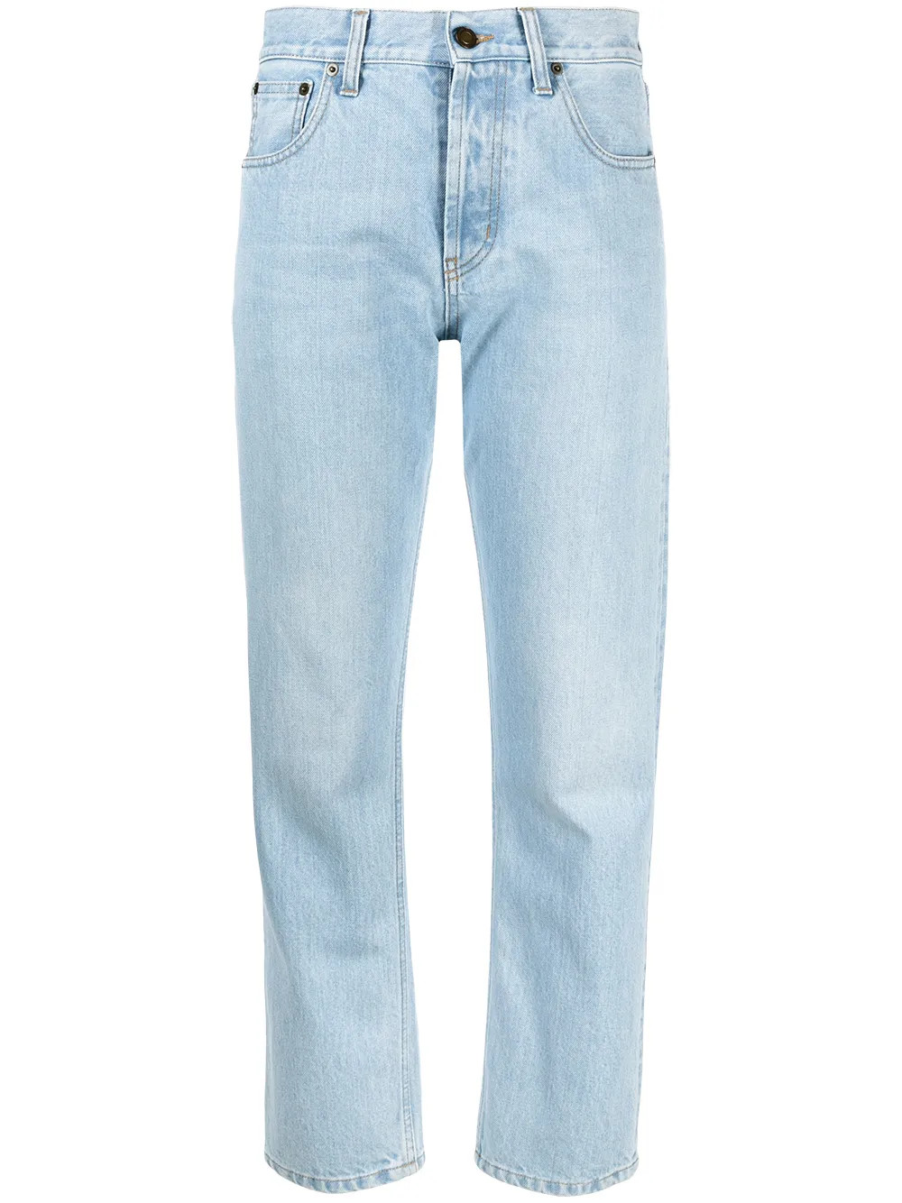 Saint Laurent Faded straight-leg Jeans - Farfetch | Farfetch (US)