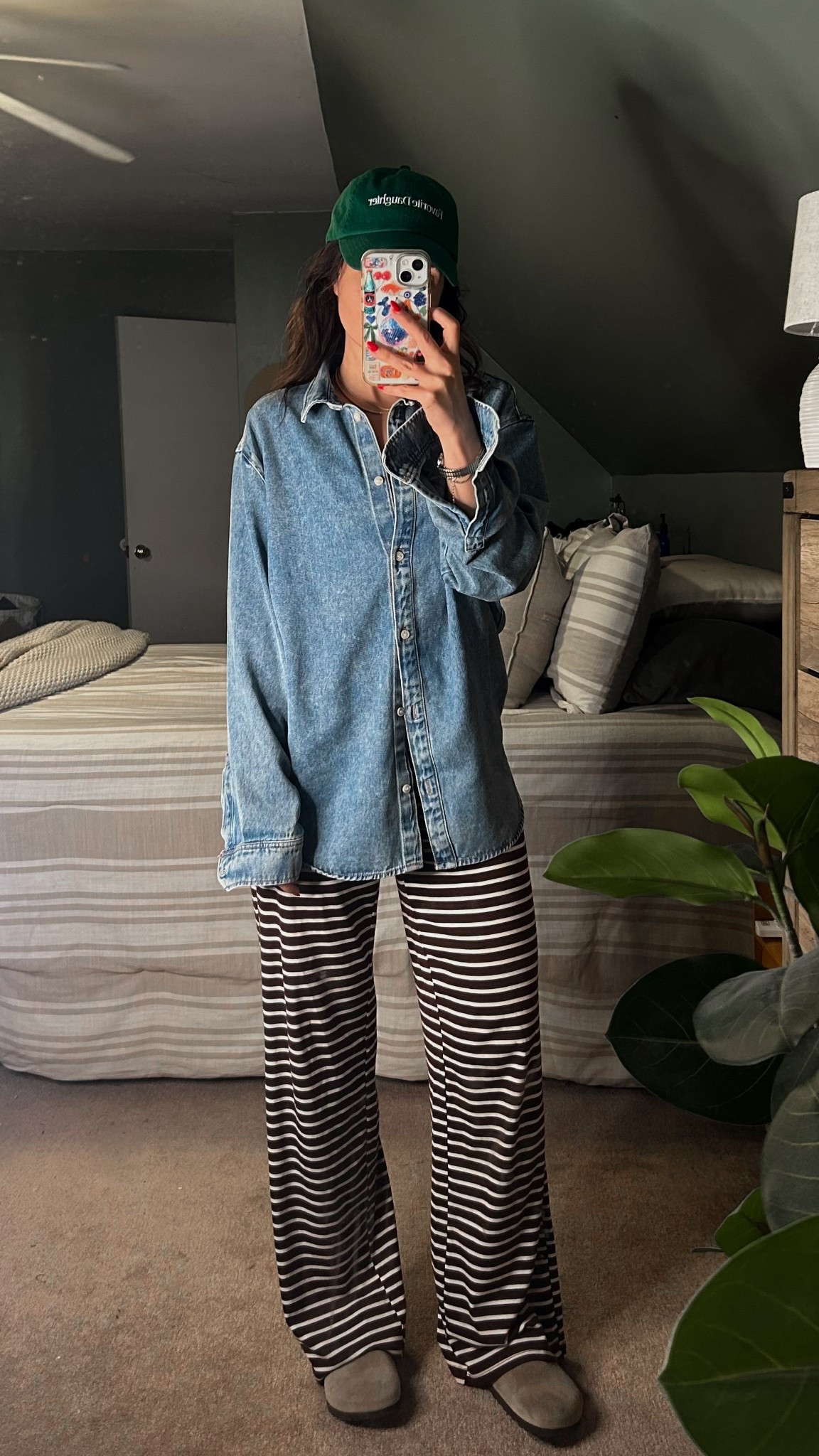 today’s easy outfit! perfect for work from home or travel days 💻

denim shirt is H&M, they have the best quality for the price 👍🏻
striped pants are part of an Amazon set - size down!! I originally bought my usual S and had to return for the XS  

#LTKStyleTip #LTKFindsUnder100 #LTKSeasonal