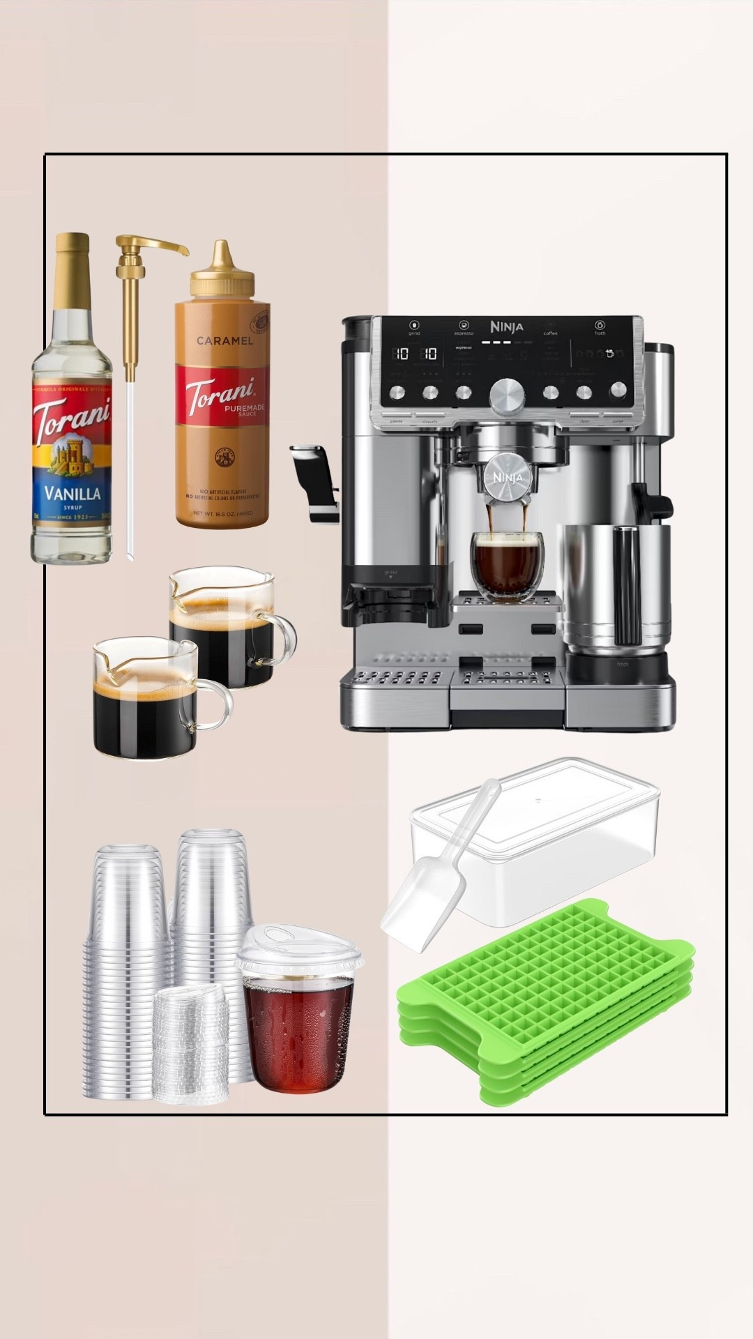 Nespresso machine | coffee cups | ice cup | coffee essentials 