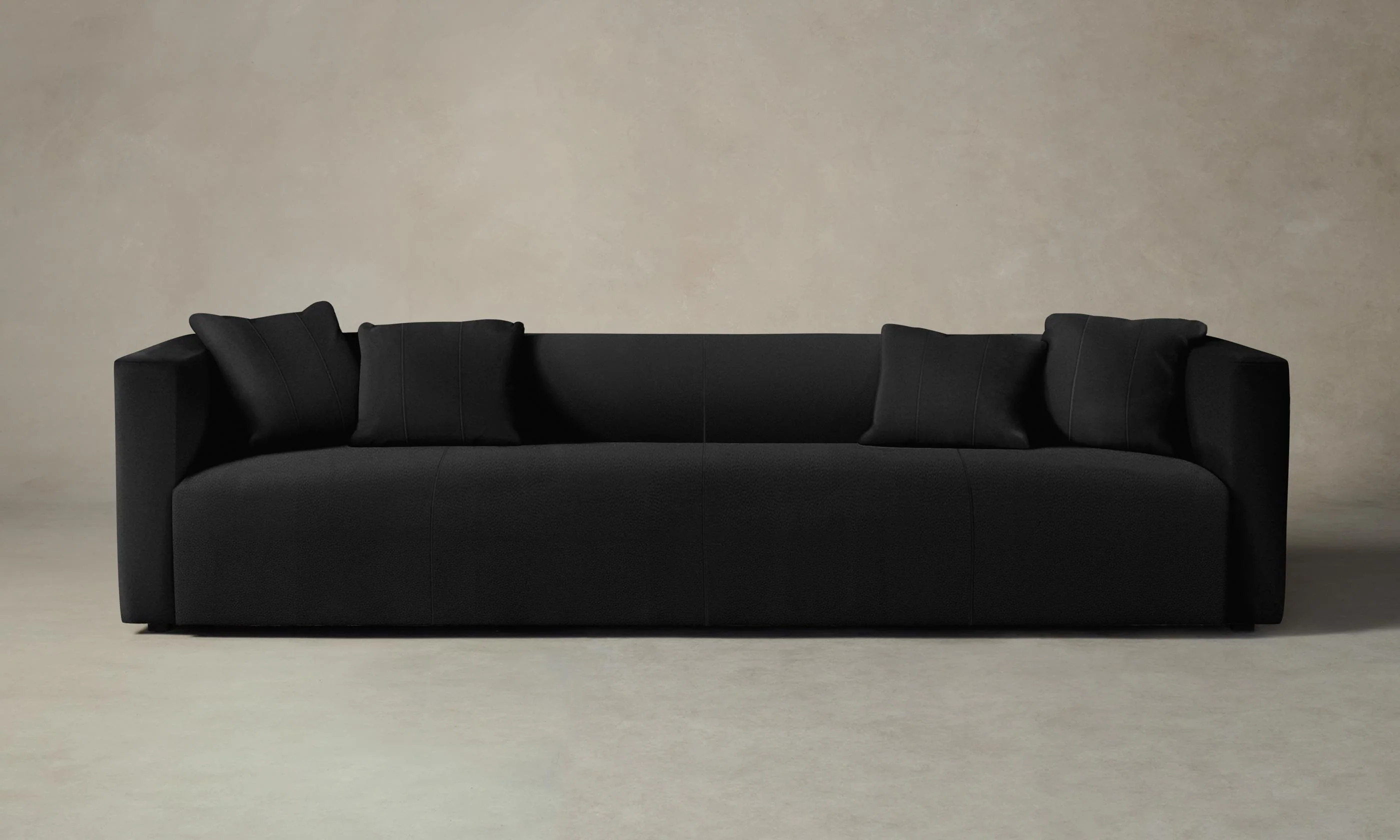 The Breuer Sofa - Pebbled Leather Ink | Maiden Home