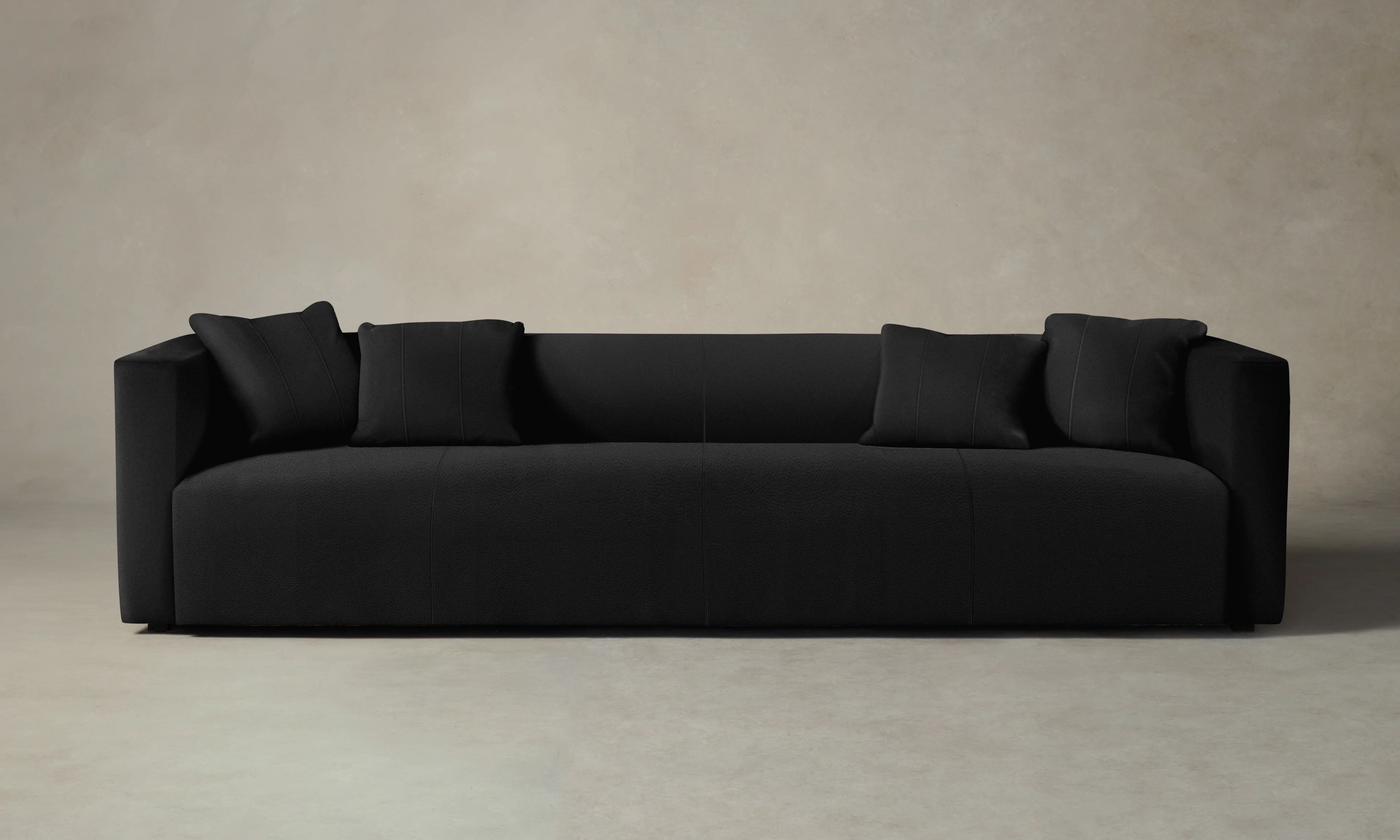 The Breuer Sofa - Pebbled Leather Ink | Maiden Home