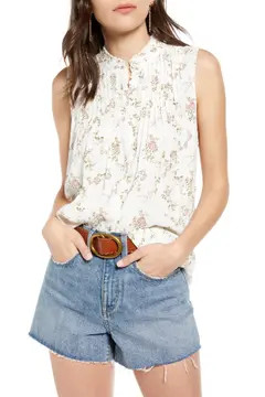 Print Pleated Top | Nordstrom