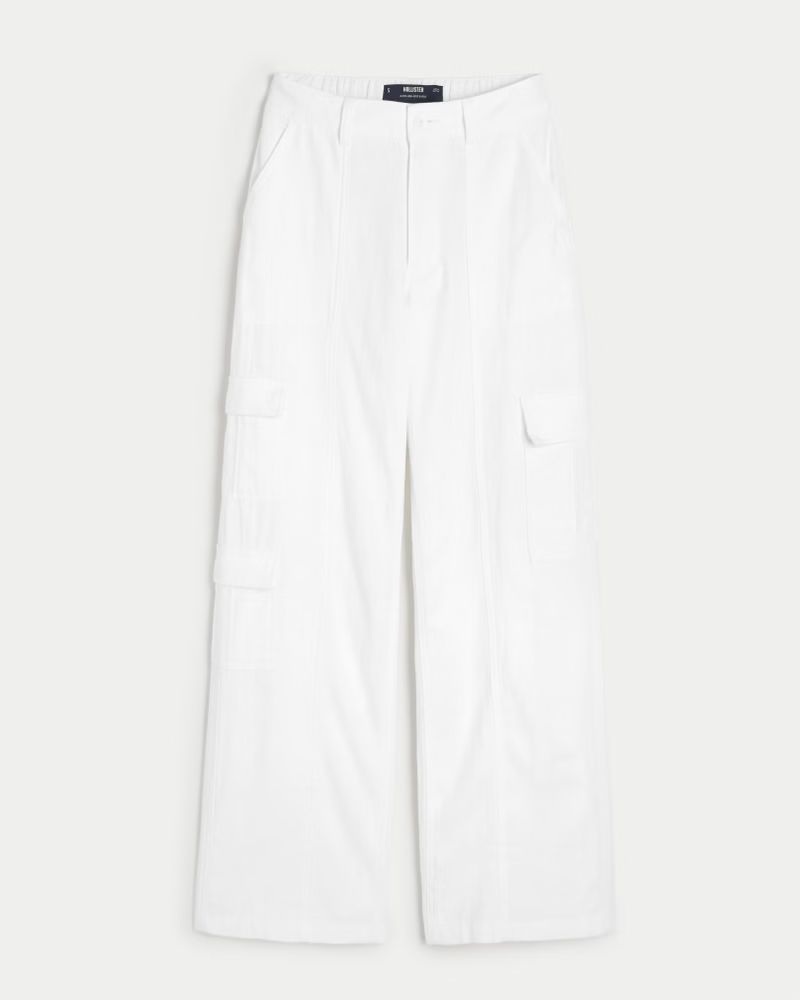 Women's Ultra High-Rise Linen Blend Baggy 3-Pocket Cargo Pants | Women's Bottoms | HollisterCo.co... | Hollister (US)