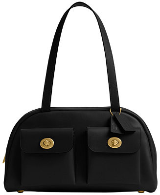 COACH Originals Twin Turnlock Medium Waxed Leather Bag  - Macy's | Macy's