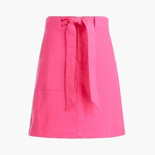 Linen-cotton utility skirt | J.Crew Factory