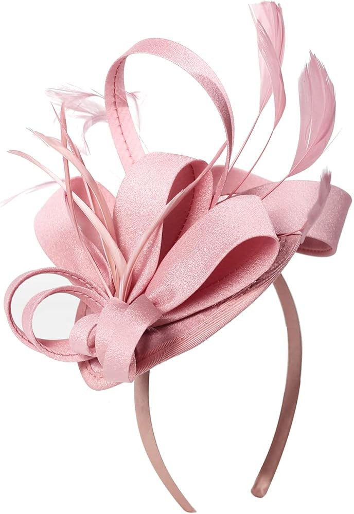 FELIZHOUSE Fascinators for Women Tea Party Hat Headband Derby Wedding Church Bridal Cocktail Feat... | Amazon (US)