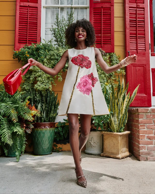 Alice Shift Dress - Oyster Poppy | Frances Valentine