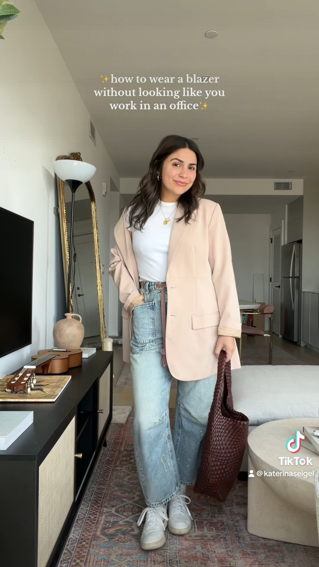 Love this casual blazer outfit. Honestly blazers always make me feel too buttoned up in corporate lol but the Amazon one is amazing! Really oversized and fits more like a Shacket, which I love. Looks really cute with these Free People jeans that are one of my favorite parents right now + paired them with sneakers :) 

Were this for a work meeting, and I love how it feels chic but still casual!

Sizing:
Blazer- M (fits oversized) 
Jeans- go 2 sizes down (normally a 29, wearing a 27)
Shoes- true to size, 7.5

#LTKworkwear #LTKSeasonal #LTKfindsunder50