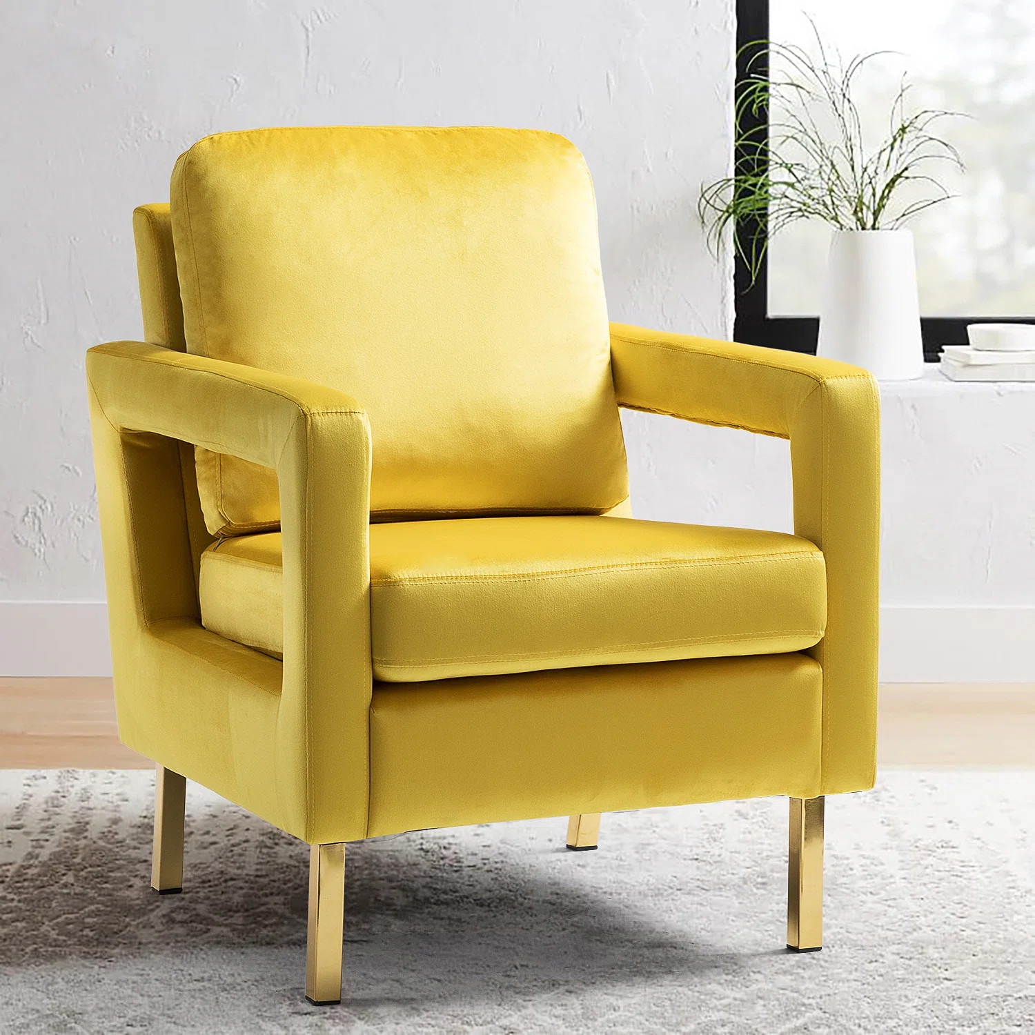 Clayne 26'' Wide Velvet Armchair | Wayfair North America