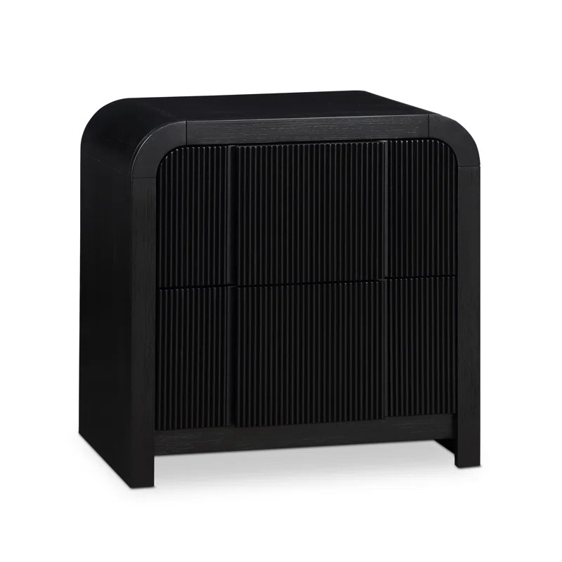 Fluted Solid Wood Nightstand | Wayfair North America