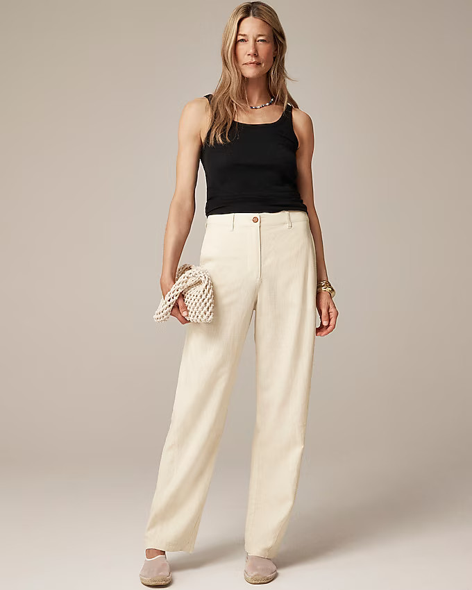 Relaxed barrel-leg pant in linen blend | J. Crew US
