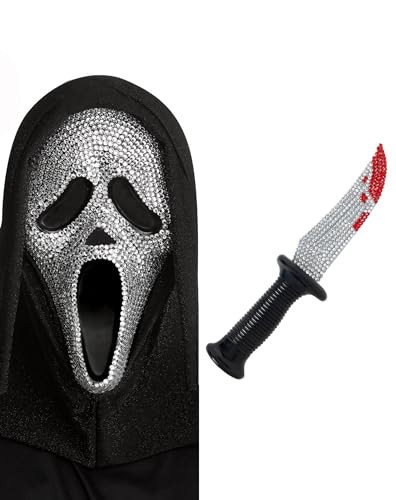 Spirit Halloween Ghost Face ® Bling Full Mask and Bowie Knife Bundle | Officially licensed | Horror | One size fits most | Ghost Face Costume Kit | Amazon (US)