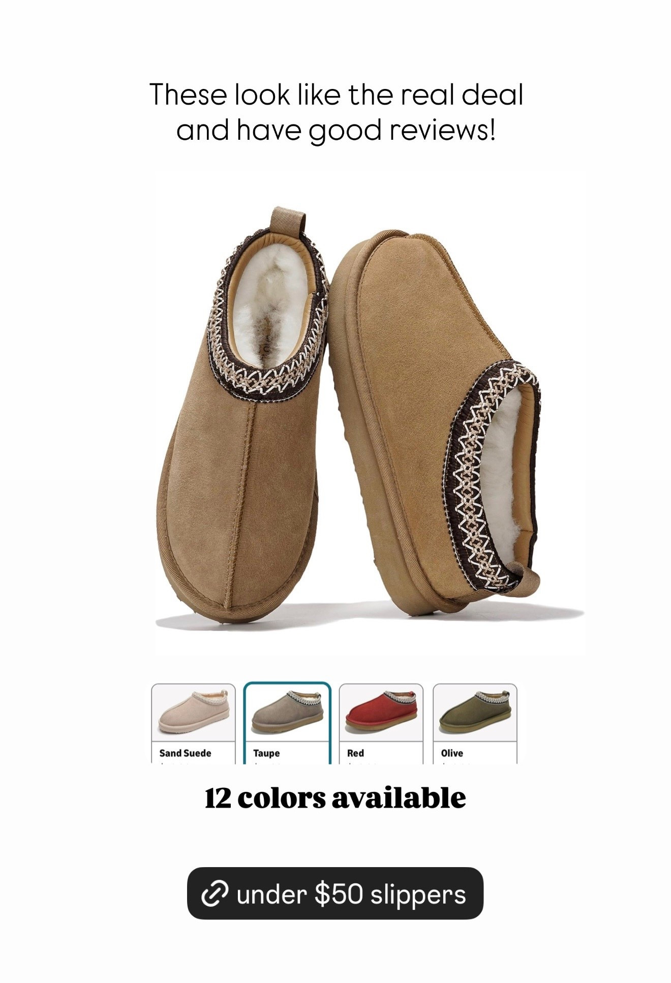Amazon slippers that look like the real deal! 12 colors available and most on deal + under $50!

#LTKSeasonal #LTKFindsUnder50 #LTKSaleAlert