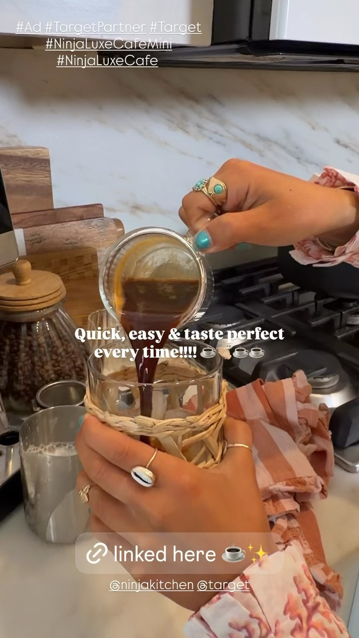 #ad Our @ninjakitchen Luxe Café Mini Espresso Maker is giving us barista-level coffee without leaving the house!!!!! And, we are saving money!! Yes please!! #TargetPartner #NinjaLuxeCafeMini #NinjaLuxeCafe @target

#LTKHome #LTKOver40 #LTKmorningroutine