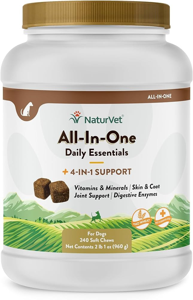 NaturVet All-in-One Dog Supplement - for Joint Support, Digestion, Skin, Coat Care – Dog Multiv... | Amazon (US)