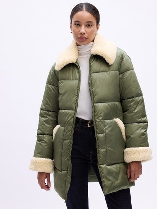 ColdControl Max Oversized Long Puffer Coat | Gap Factory