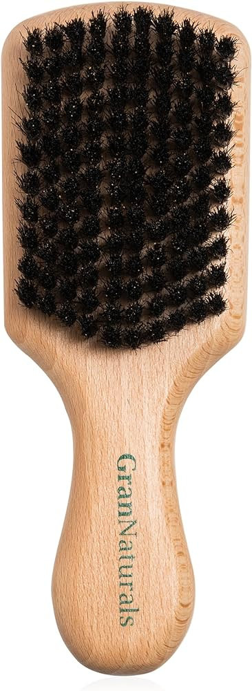 GranNaturals Soft Bristle Hair Brush - Boar Bristle Men's Hair Brush for Smoothing, Slick Back, F... | Amazon (US)