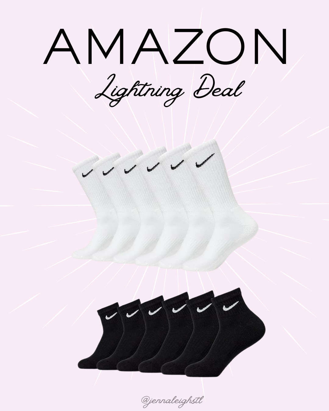 Stock up moment 🙌 Nike socks 6 pack on Amazon lightning deal. 

 #LTKActive #LTKSaleAlert