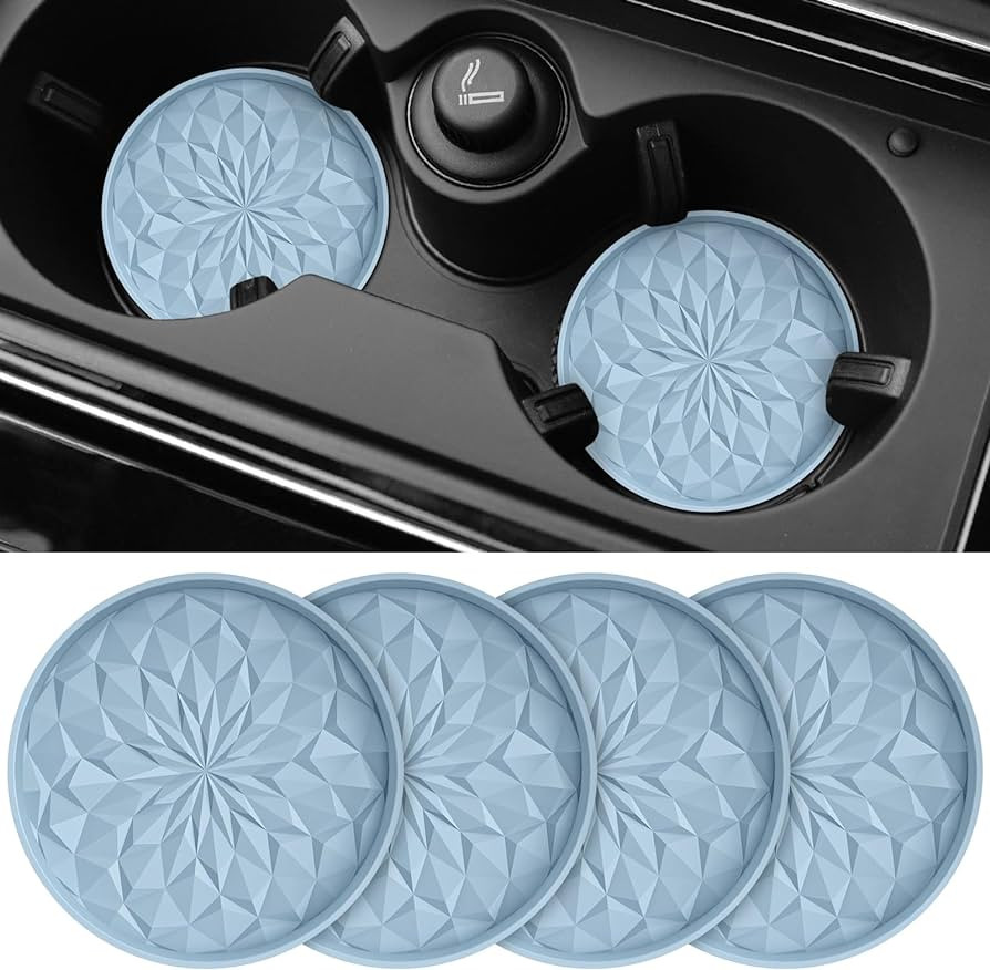 ME.FAN Car Cup Coaster [4 Pack] Silicone Car Coasters/Cup Mats - 2.75In Universal Non-Slip Recess... | Amazon (US)