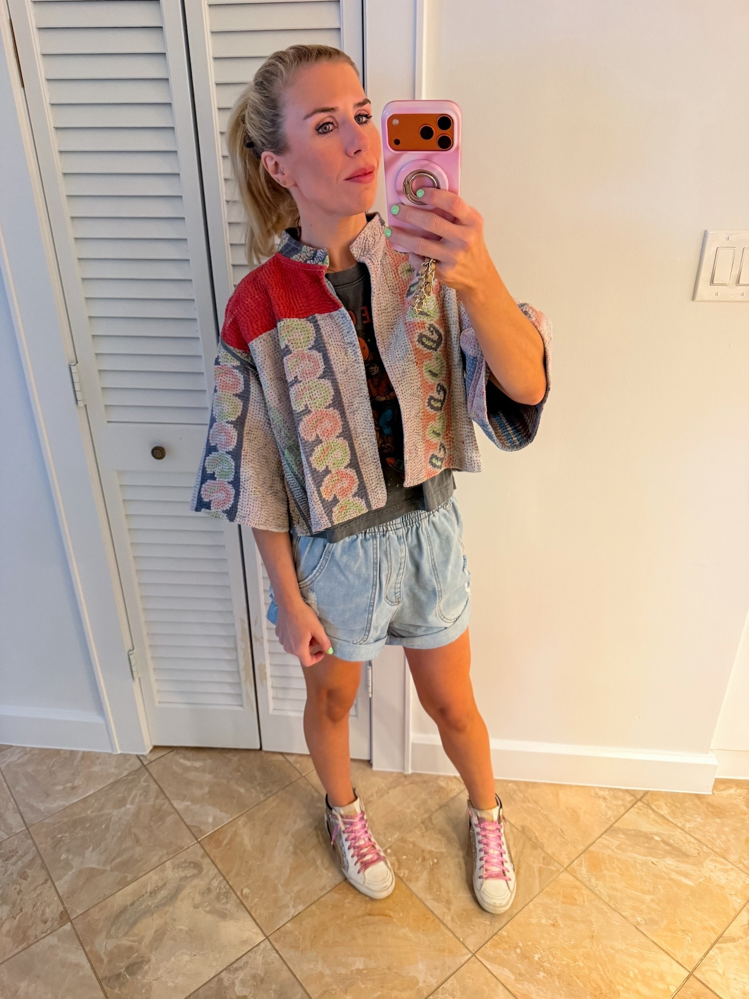 Tired face but love love love love these jean shorts

#LTKmomlife