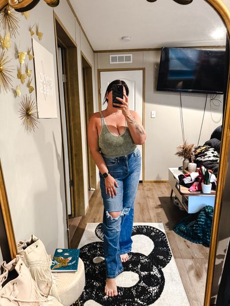Can never go wrong with a bralette and tummy control jeans! 

Jeans
Wide leg jeans
Bralette top
Crop top 
Spring outfit 

#LTKfindsunder100 #LTKstyletip #LTKmidsize