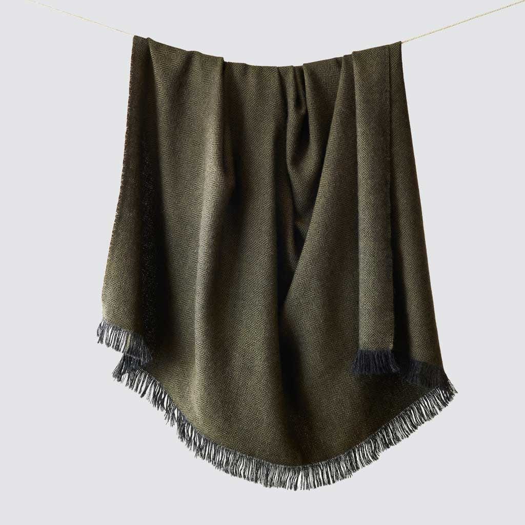 Alpaca Throw with Fringe | Handwoven Throws at The Citizenry | The Citizenry