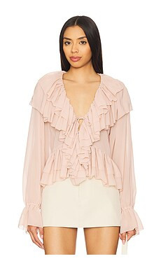 Ronny Kobo Soraya Top in Rose from Revolve.com | Revolve Clothing (Global)