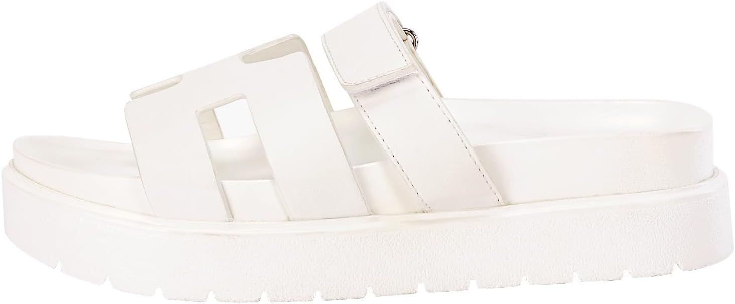 Women's Platform Slide Sandals Open Toe Non Slip Thick Sole Velcro Slip on Summer Shoes | Amazon (US)