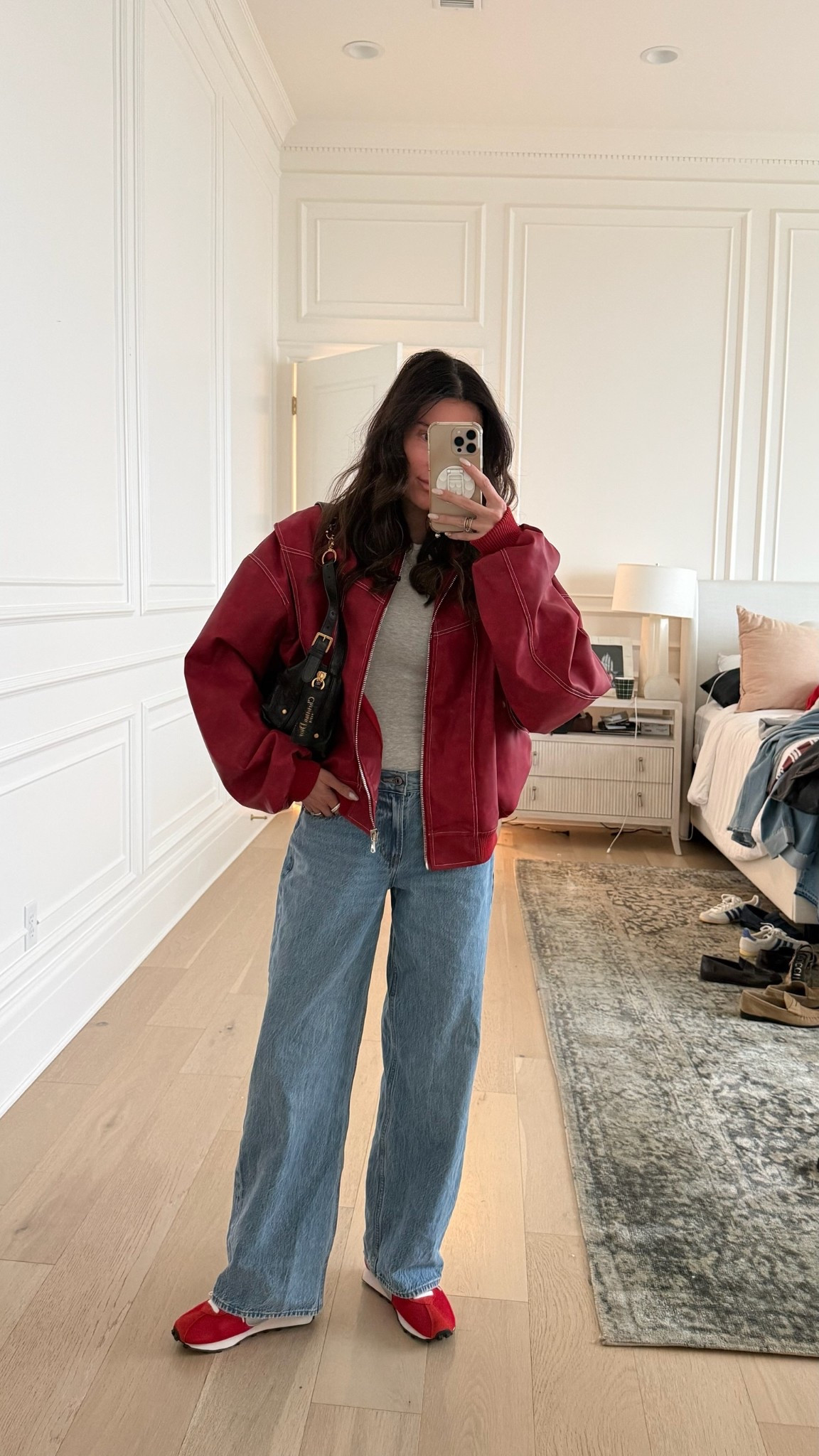 Obsessed with this jacket from @revolve want to order the tan for spring 🤩

@abercrombie jeans & tee 
@nike sneakers from @nordstrom

#LTKgrwm #LTKSeasonal #LTKootd