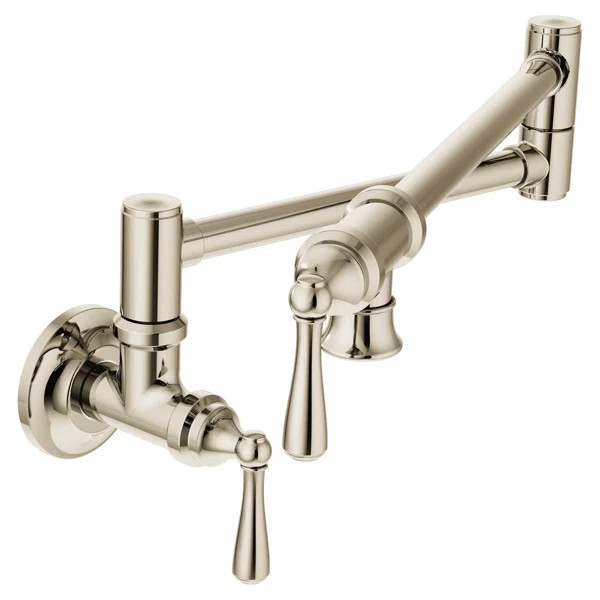 Moen Traditional Wall Mount Swing Arm Folding Pot Filler Kitchen Faucet | Wayfair North America
