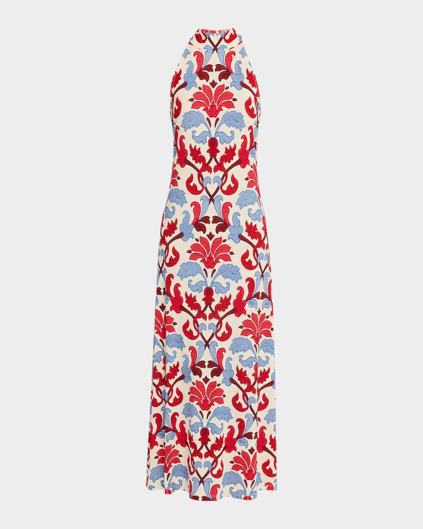 Asher Printed Halter Maxi Dress | Neiman Marcus
