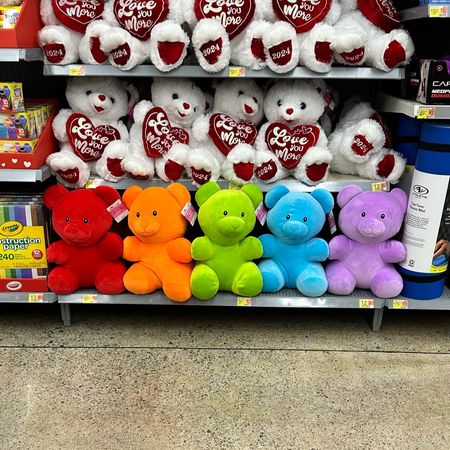 How cute are these Gummy Bear stuffed animals at Walmart 🧸 $10 for each. It was so tempting to buy them all 🤦‍♀️

#LTKSeasonal #LTKkids #LTKGiftGuide