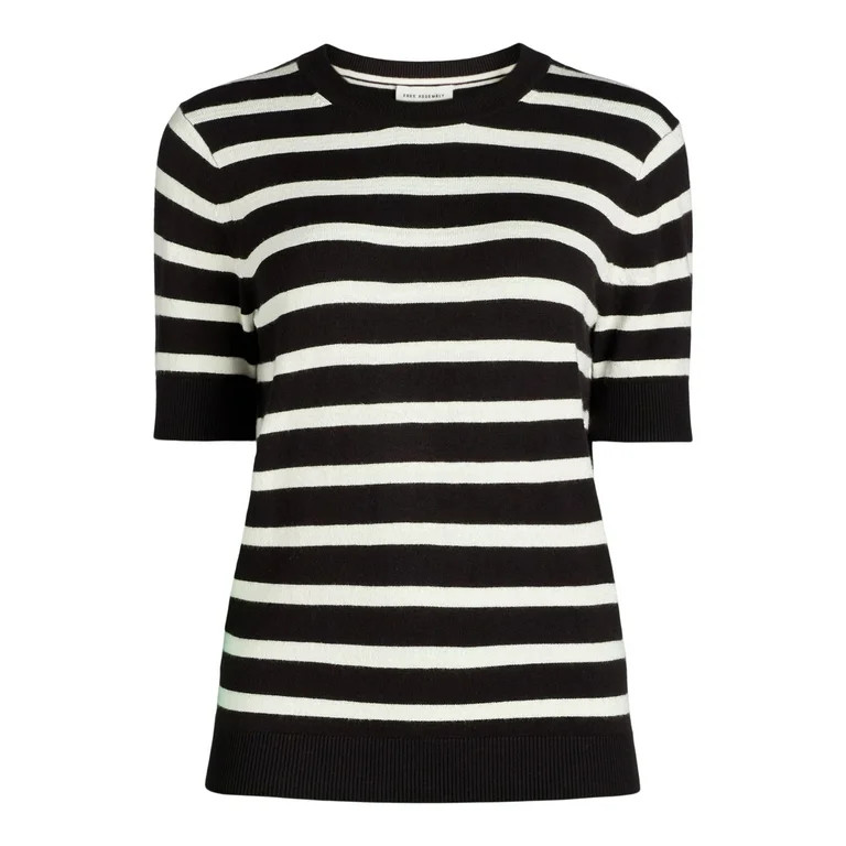 Free Assembly Women's Shrunken Sweater Tee, Sizes XS-XXL | Walmart (US)