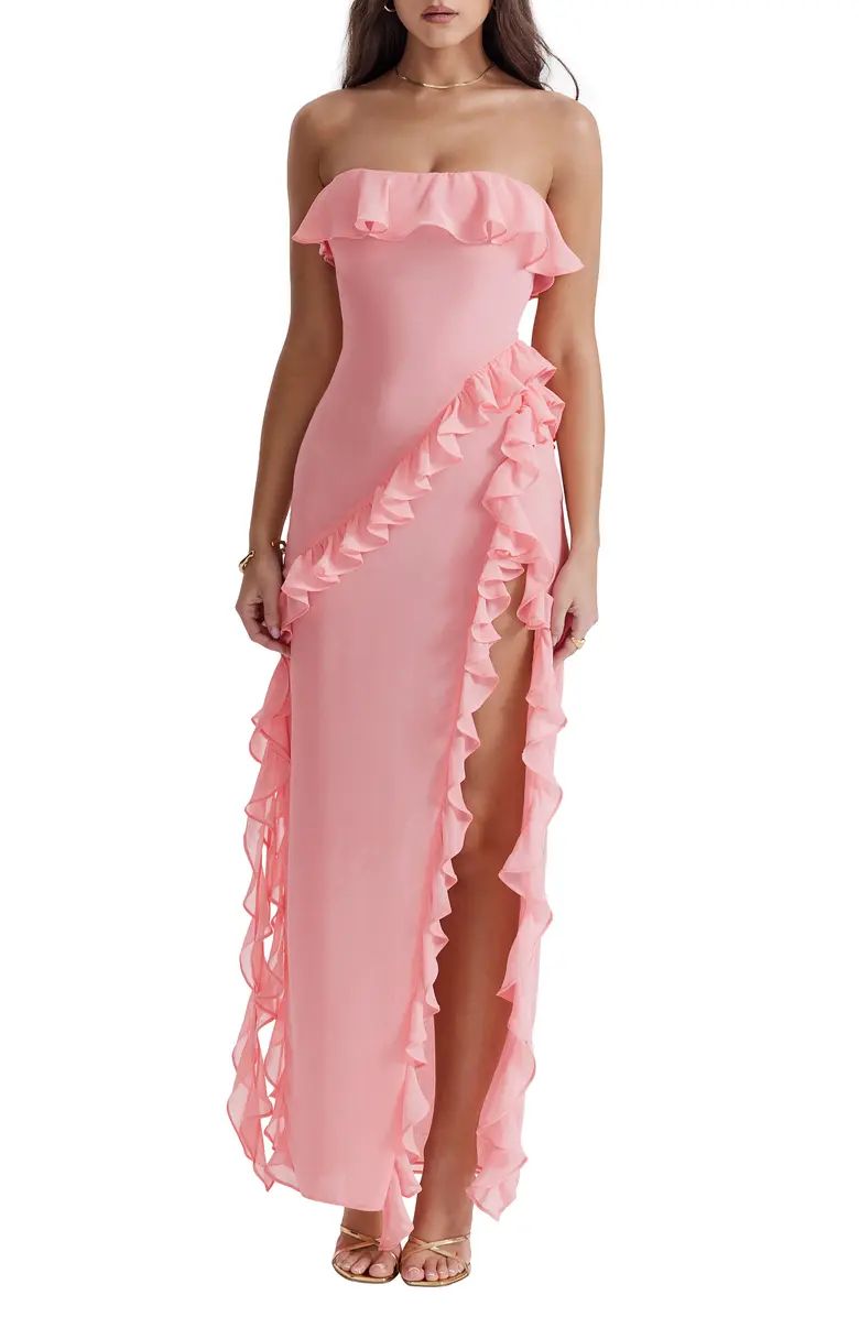 Sarina Ruffle Strapless Maxi Dress | Nordstrom