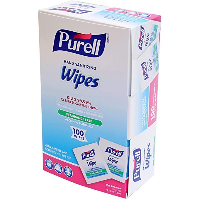 Purell Premoistened Sanitizing Hand Wipes,Fragrance Free, 100/Box | Amazon (US)