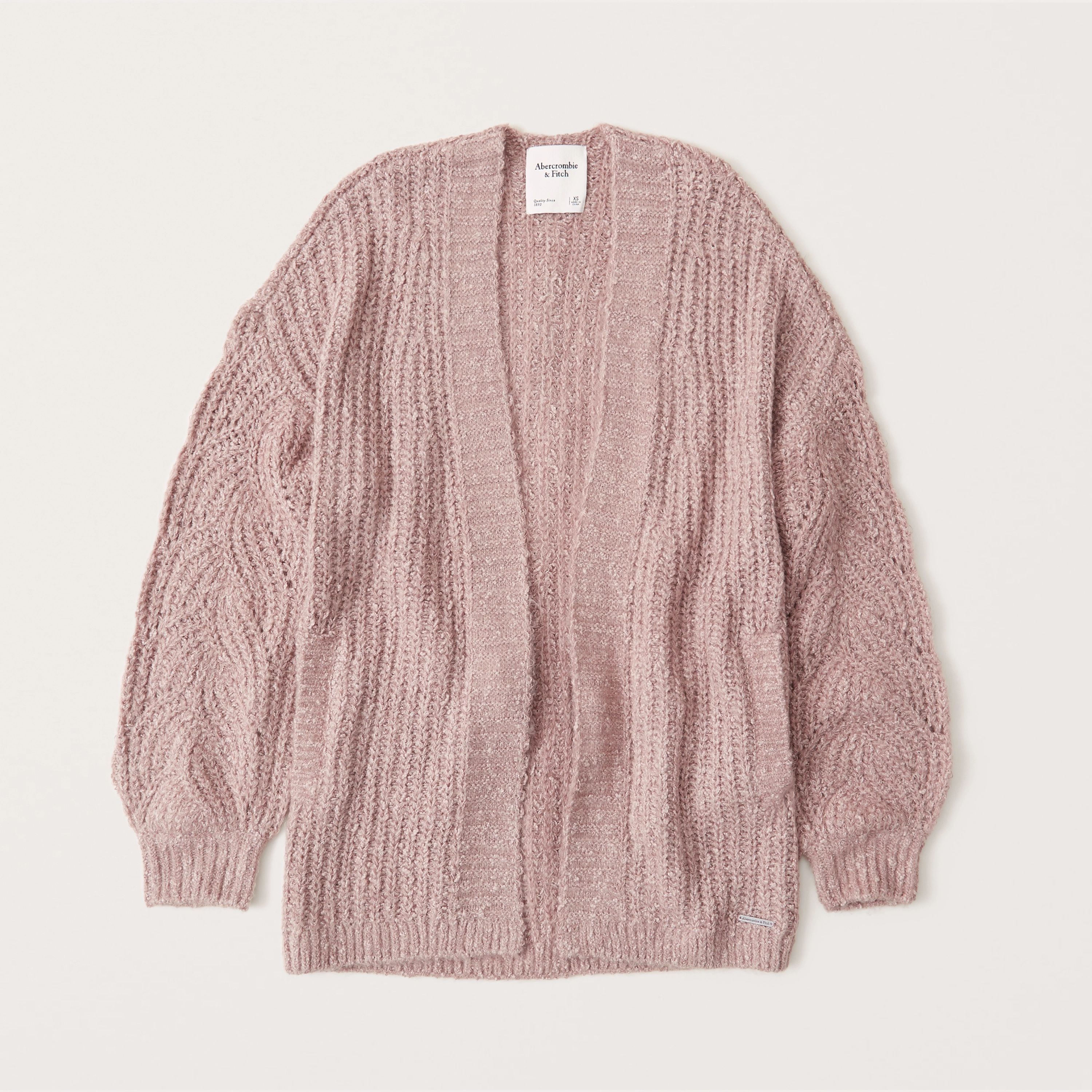 Women's Cable Knit Puff Sleeve Cardigan | Women's Tops | Abercrombie.com | Abercrombie & Fitch (US)