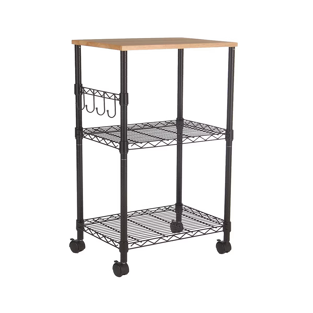 Microwave Cart - Black - Room Essentials™: Utility Storage with Locking Wheels, 34" Height | Target