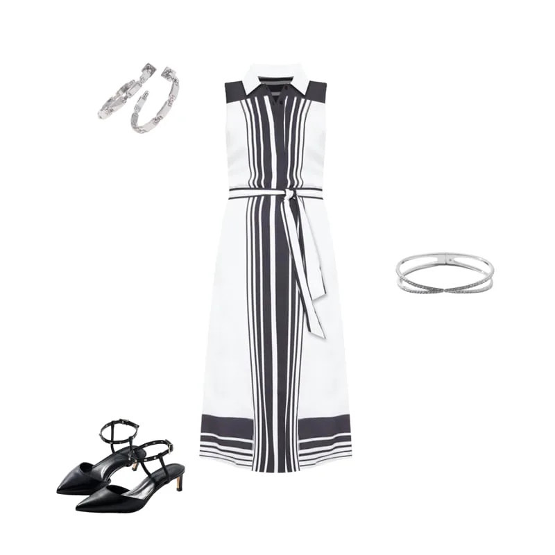 Belted Sleeveless Shirt Dress | White House Black Market