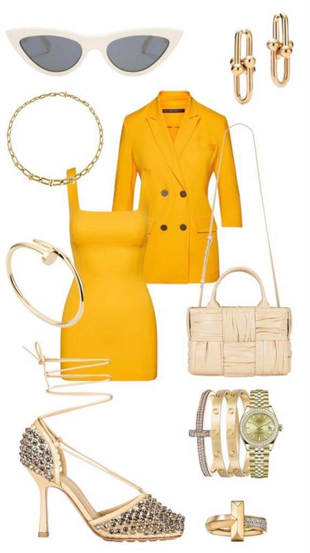 Golden hour look 🌞

Yellow outfit, mustard outfit, golden outfit, yellow blazer, yellow dress, Bottega Veneta, Zeynep Arcay

#LTKsalealert #LTKstyletip
