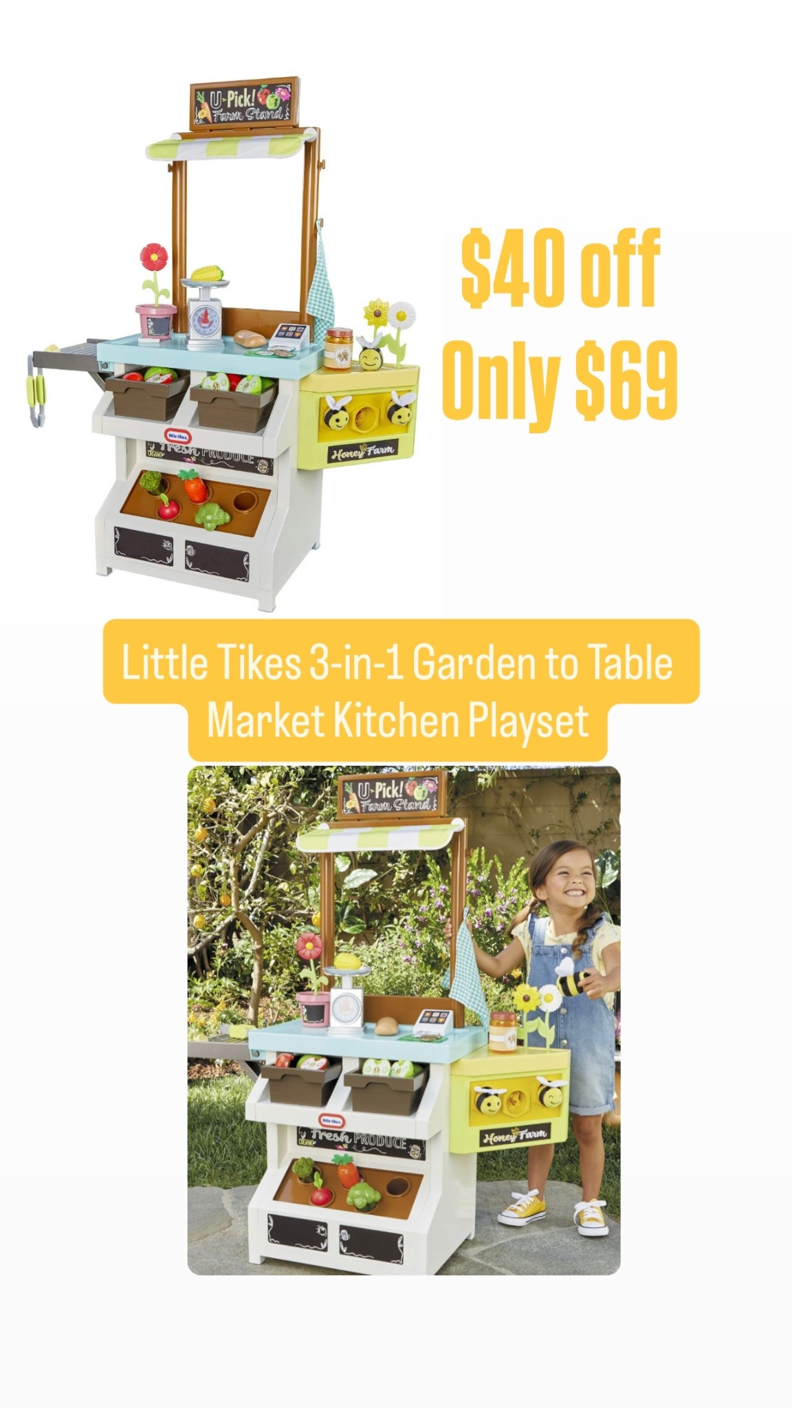 The cutest kids’s Farmers Stand 🌻🐝💛

#LTKKids #LTKSaleAlert #LTKSpringSale