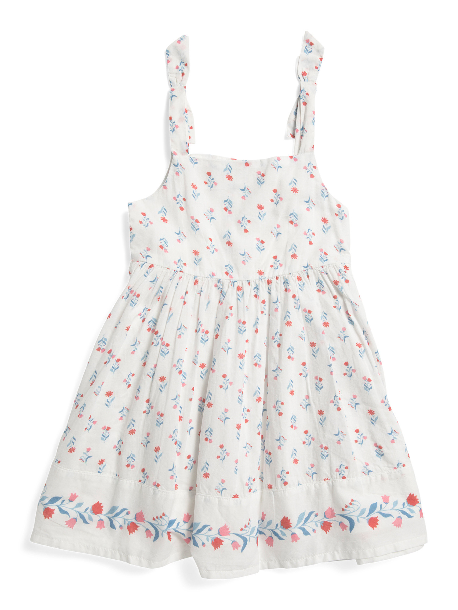 Toddler Girls Floral Printed Border Dress | TJ Maxx
