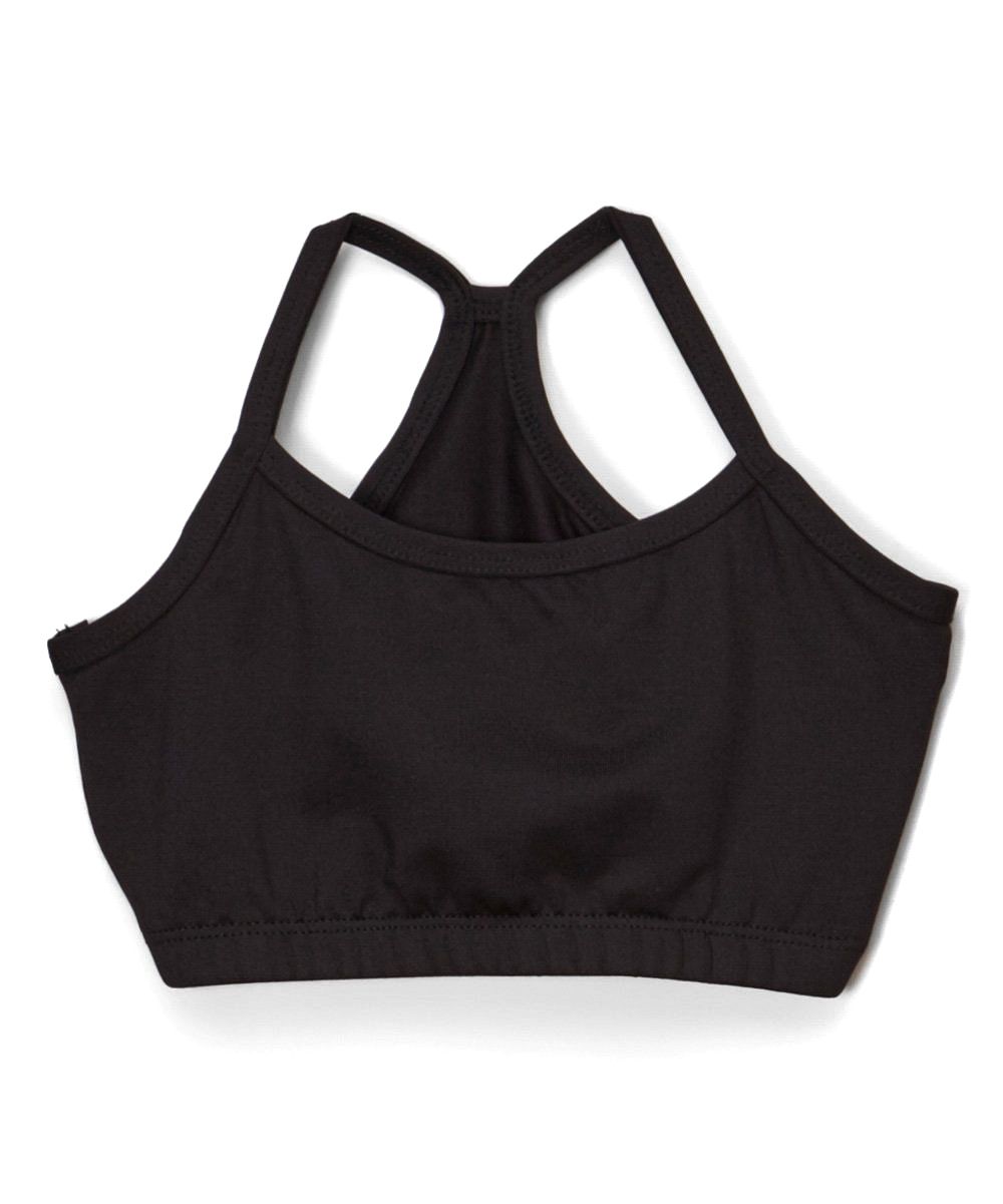 Basic Moves Girls' Tank Tops Black - Black Sports Bra - Girls, Women & Juniors | Zulily