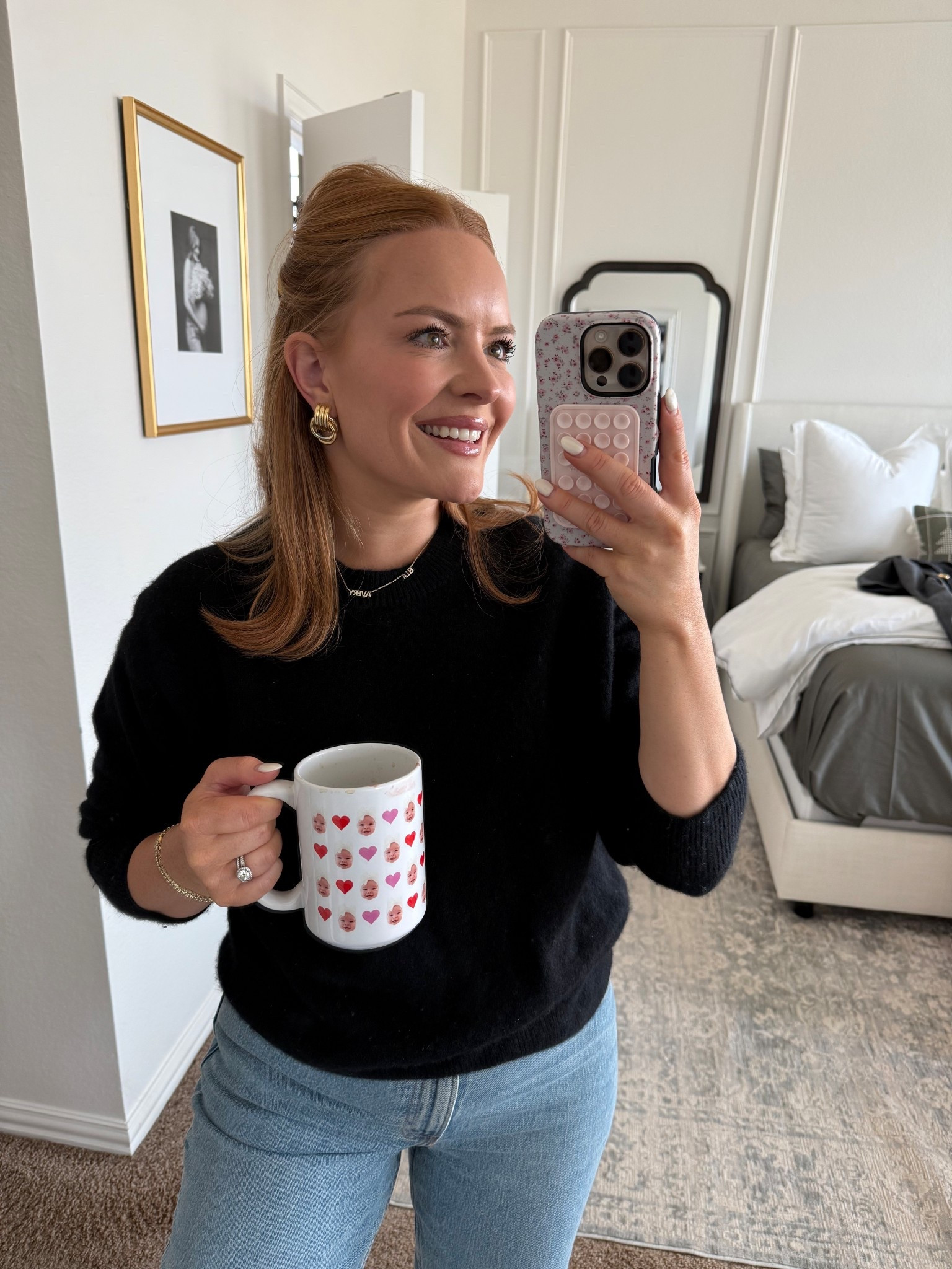 Easy mom outfit that comfy but put together! Abercrombie jeans with a cashmere top!

#LTKmomlife #LTKootd #LTKgrwm