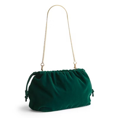 Vera Bradley Women's Velvet Taber Dumpling Bag Sea Moss | Target