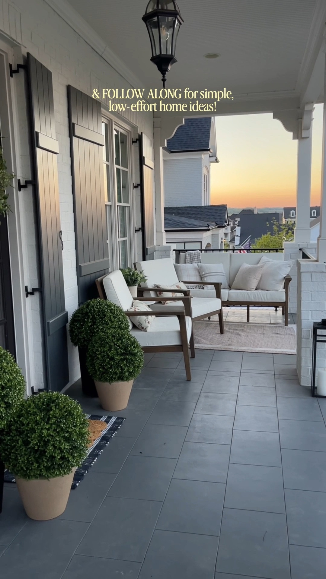 Bow boxwoods from Ballard, designs and planters from Walmart!