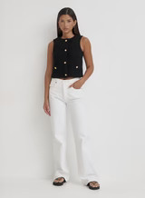 Black Tweed Wool Waistcoat- Felicia | 4th & Reckless